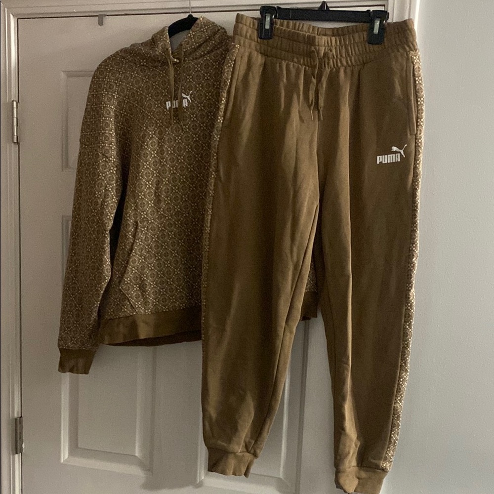 Puma Tan Hoodie and Joggers Set